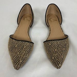 REPORT basket weave pointed flats